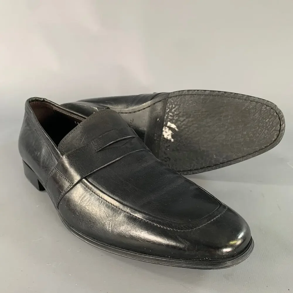TO BOOT NY Size 9 Black Leather Loafer Loafers